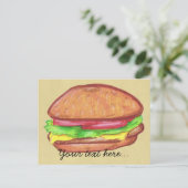 Cheeseburger Briefkaart (Staand voorkant)