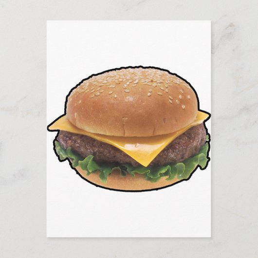 Cheeseburger Briefkaart (Voorkant)