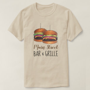 Cheeseburger Burger Hamburger Sliders Bar Pub T-shirt