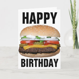 CHEESEBURGER CARTE D'ANNIVERSAIRE