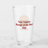 Cheeseburger Cartoon Glas (Achterkant)