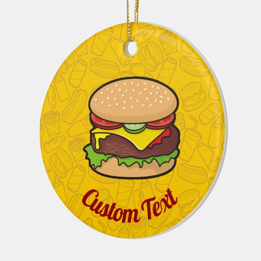 Cheeseburger Ceramic Ornament (Links)