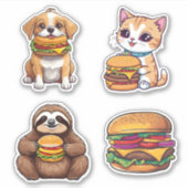 Cheeseburger Chews Waterdicht Sticker (Voorkant)