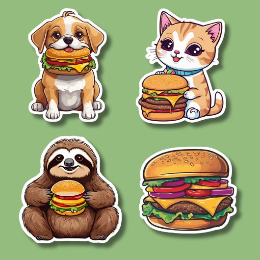 Cheeseburger Chews Waterdicht Sticker