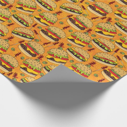 Cheeseburger Deluxe Cadeaupapier (Hoek)