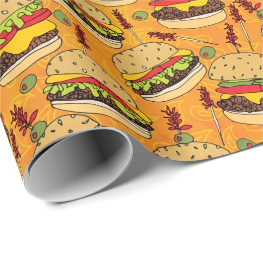 Cheeseburger Deluxe Cadeaupapier (Rol Hoek)