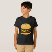 Cheeseburger Emoticon Hamburger Cheese Bbq  T-shirt (Voorkant volledig)