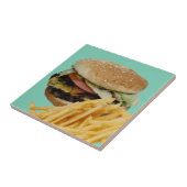 Cheeseburger en Fransen Tegeltje (Zijkant)