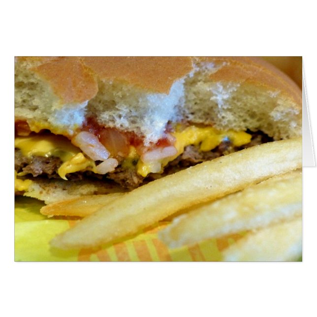 Cheeseburger en Fries (Voorkant Horizontaal)