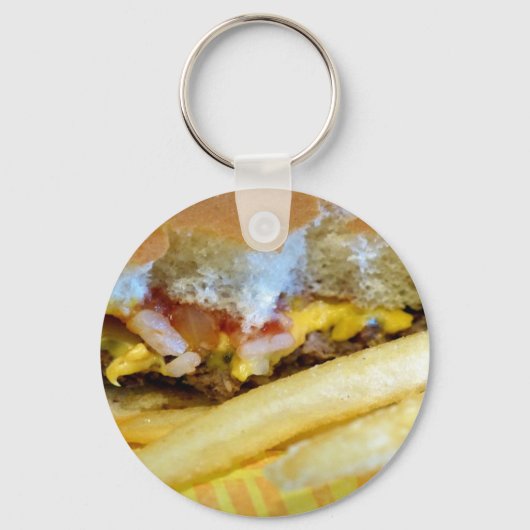 Cheeseburger en Fries Sleutelhanger (Voorkant)