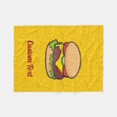 Cheeseburger Fleece Blanket (Voorkant (Horizontaal))