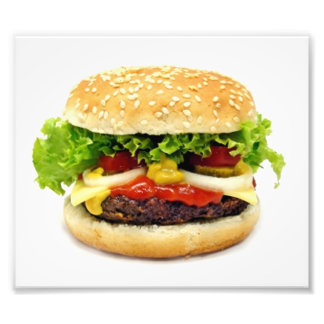 Cheeseburger Foto Afdruk