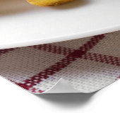 Cheeseburger, gebitten, met chips poster (Hoek)