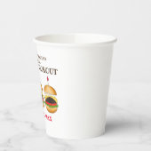 Cheeseburger hamburger burger picknick barbecue BB Papieren Bekers (Links)