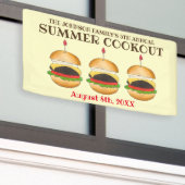 Cheeseburger hamburger burger picknick barbecue BB Spandoek (Buitenkant Gebouw)