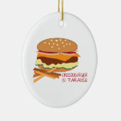 Cheeseburger in Paradise Keramisch Ornament (Rechts)