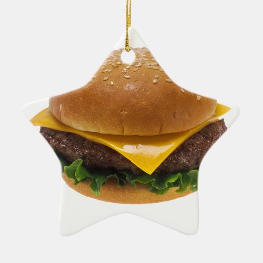 Cheeseburger Keramisch Ornament (Voorkant)