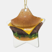 Cheeseburger Keramisch Ornament (Links)