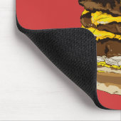 Cheeseburger Mousepad Muismat (Hoek)