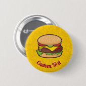 Cheeseburger Pinback Button (Voorkant /achterkant)