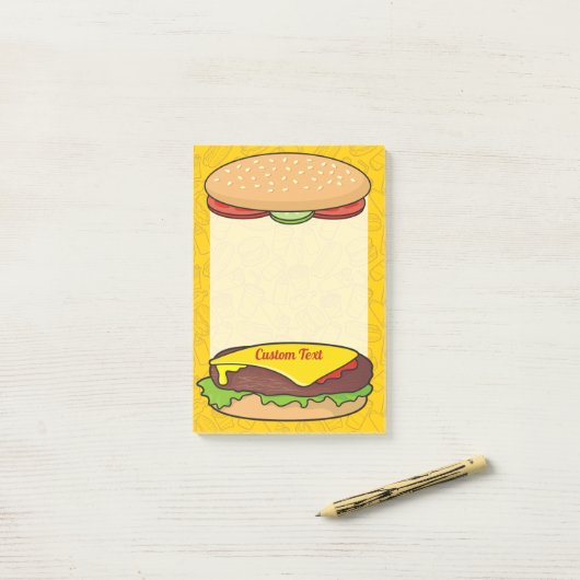 Cheeseburger Post-it® Notes (Op bureau)
