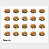 Cheeseburger Ronde Sticker (Vel)