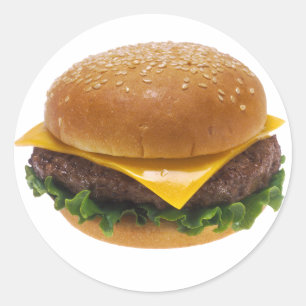 Cheeseburger Ronde Sticker