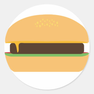 Cheeseburger Ronde Sticker