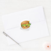 Cheeseburger Ronde Sticker (Envelop)