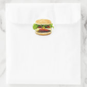 Cheeseburger Ronde Sticker (Tas)