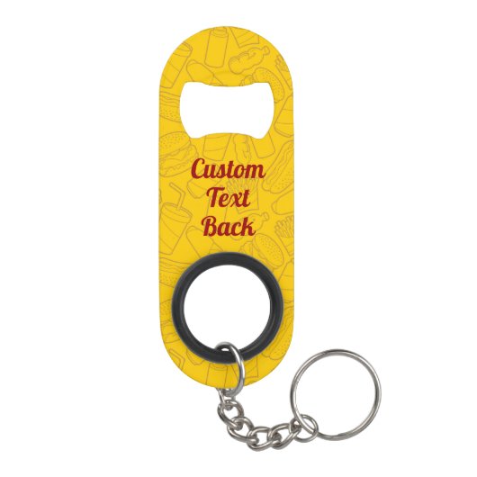 Cheeseburger Sleutelhanger Bottle Opener Mini Flessenopener (Achterkant)