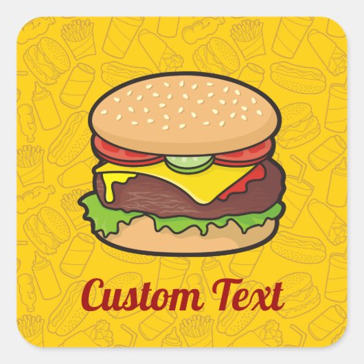 Cheeseburger Sticker (Voorkant)