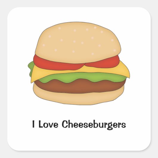 Cheeseburger Sticker (Voorkant)