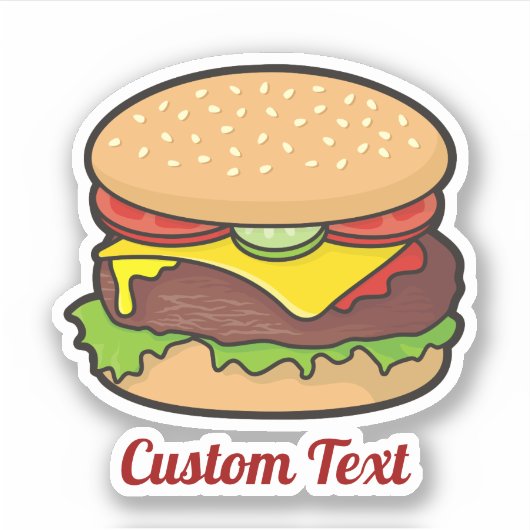 Cheeseburger Sticker (Voorkant)