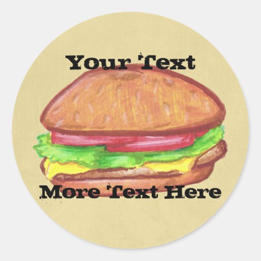 Cheeseburger Stickers (Voorkant)