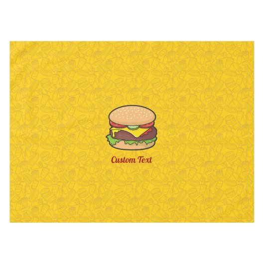 Cheeseburger Tafelkleed (Voorkant (Horizontaal))