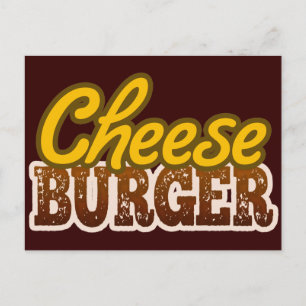 Cheeseburger Tekstontwerp Briefkaart