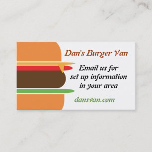 Cheeseburger thema visitekaartje