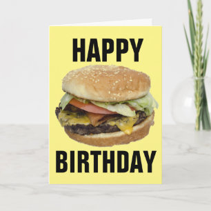 CHEESEBURGER VERJAARDAG WENSKAARTEN KAART