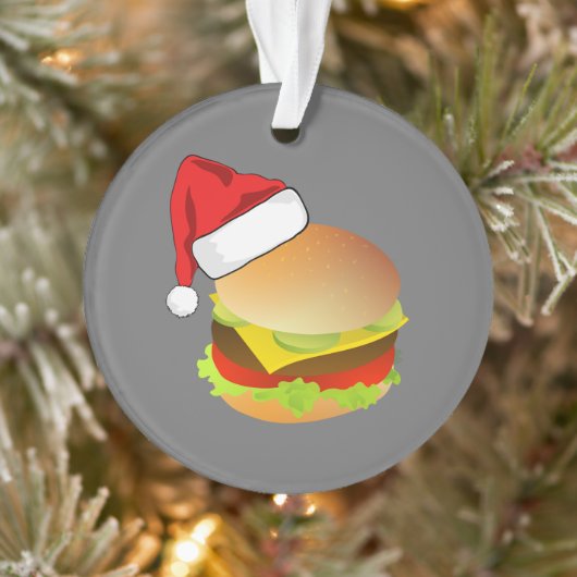 Cheeseburgers Hamburger Santa Hat Correspondance d (Arbre)