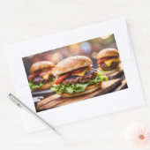 Cheeseburgers Rechthoekige Sticker (Envelop)