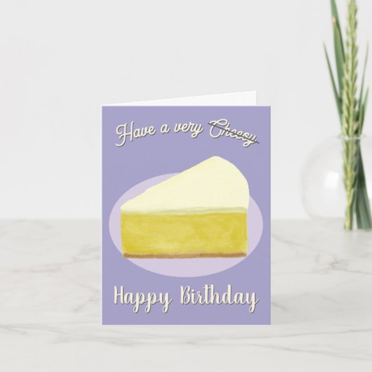 Cheesecake Funny Birthday Card Kaart (Voorkant)