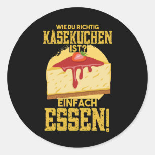 Cheesecake Quark Cake Kaasgeschenk Ronde Sticker