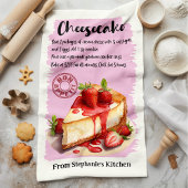 Cheesecake recept gepersonaliseerd theedoek
