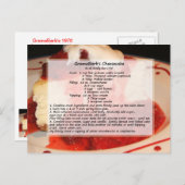 Cheesecake Recipe Briefkaart (Voorkant / Achterkant)