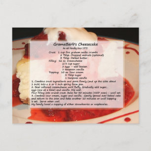 Cheesecake Recipe Briefkaart