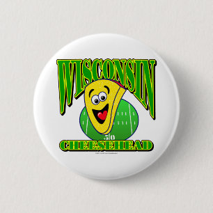 CheeseHead Cartoon 2 Ronde Button 5,7 Cm