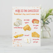 Cheesiest Funny Valentine's Day Card Feestdagenkaart (Staand voorkant)