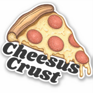 Cheesuskorst   Grappige Cheesy Pepperoni Pizza Sticker