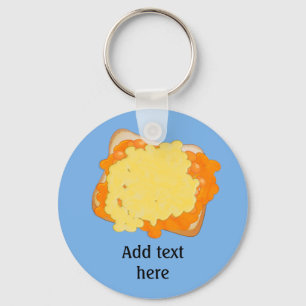 Cheesy Beano - gebakken bonen en kaas op maat Sleutelhanger